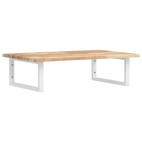 vidaXL Waschbeckenregal Wandmontage Stahl und Akazienholz