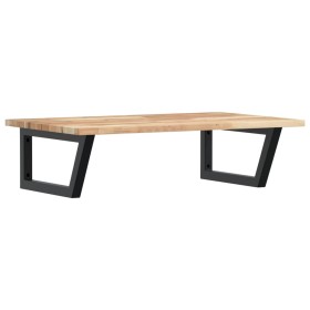 vidaXL Waschbeckenregal Wandmontage Stahl und Akazienholz