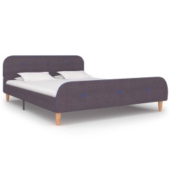 Bettgestell Taupe Stoff 140x200 cm