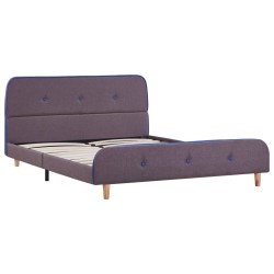 Bettgestell Taupe Stoff 140x200 cm