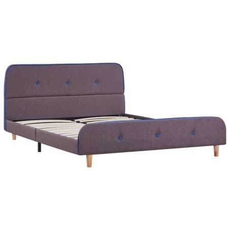 Bettgestell Taupe Stoff 140x200 cm