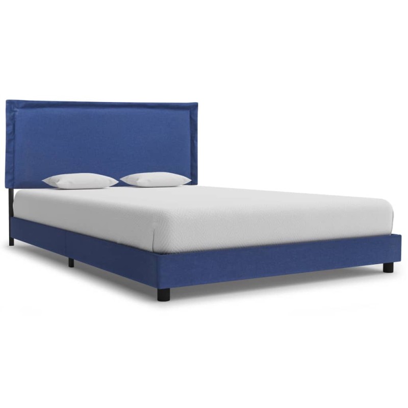 Bettgestell Blau Stoff 140x200 cm Bettgestell Blau Stoff 140x200 cm