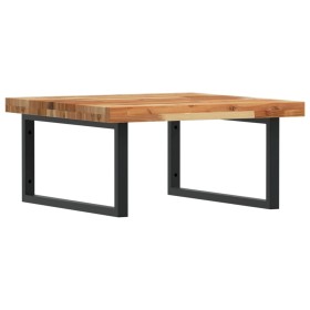vidaXL Waschbeckenregal Wandmontage Stahl und Akazienholz