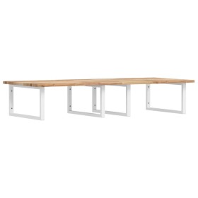 vidaXL Waschbeckenregal Wandmontage Stahl und Akazienholz