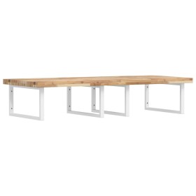 vidaXL Waschbeckenregal Wandmontage Stahl und Akazienholz