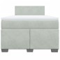 vidaXL Boxspringbett mit Matratze Hellgrau 120x200 cm Samt vidaXL Boxspringbett mit Matratze Hellgrau 120x200 cm Samt