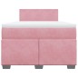 vidaXL Boxspringbett mit Matratze Rosa 120x200 cm Samt vidaXL Boxspringbett mit Matratze Rosa 120x200 cm Samt