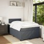 vidaXL Boxspringbett mit Matratze Dunkelgrau 120x200 cm Samt vidaXL Boxspringbett mit Matratze Dunkelgrau 120x200 cm Samt