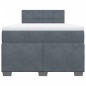 vidaXL Boxspringbett mit Matratze Dunkelgrau 120x200 cm Samt vidaXL Boxspringbett mit Matratze Dunkelgrau 120x200 cm Samt