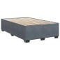 vidaXL Boxspringbett mit Matratze Dunkelgrau 120x200 cm Samt vidaXL Boxspringbett mit Matratze Dunkelgrau 120x200 cm Samt