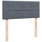 vidaXL Boxspringbett mit Matratze Dunkelgrau 120x200 cm Samt vidaXL Boxspringbett mit Matratze Dunkelgrau 120x200 cm Samt