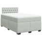 vidaXL Boxspringbett mit Matratze Hellgrau 120x200 cm Samt vidaXL Boxspringbett mit Matratze Hellgrau 120x200 cm Samt