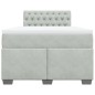 vidaXL Boxspringbett mit Matratze Hellgrau 120x200 cm Samt vidaXL Boxspringbett mit Matratze Hellgrau 120x200 cm Samt
