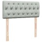 vidaXL Boxspringbett mit Matratze Hellgrau 120x200 cm Samt vidaXL Boxspringbett mit Matratze Hellgrau 120x200 cm Samt