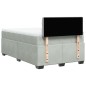 vidaXL Boxspringbett mit Matratze Hellgrau 120x200 cm Samt vidaXL Boxspringbett mit Matratze Hellgrau 120x200 cm Samt