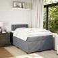 vidaXL Boxspringbett mit Matratze Dunkelgrau 120x200 cm Samt vidaXL Boxspringbett mit Matratze Dunkelgrau 120x200 cm Samt