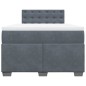 vidaXL Boxspringbett mit Matratze Dunkelgrau 120x200 cm Samt vidaXL Boxspringbett mit Matratze Dunkelgrau 120x200 cm Samt