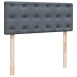 vidaXL Boxspringbett mit Matratze Dunkelgrau 120x200 cm Samt vidaXL Boxspringbett mit Matratze Dunkelgrau 120x200 cm Samt