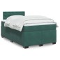 vidaXL Boxspringbett mit Matratze Dunkelgrün 120x200 cm Samt vidaXL Boxspringbett mit Matratze Dunkelgrün 120x200 cm Samt