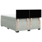 vidaXL Boxspringbett mit Matratze Hellgrau 140x190 cm Samt vidaXL Boxspringbett mit Matratze Hellgrau 140x190 cm Samt
