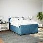vidaXL Boxspringbett mit Matratze Dunkelblau 140x190 cm Samt vidaXL Boxspringbett mit Matratze Dunkelblau 140x190 cm Samt