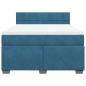vidaXL Boxspringbett mit Matratze Dunkelblau 140x190 cm Samt vidaXL Boxspringbett mit Matratze Dunkelblau 140x190 cm Samt