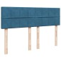 vidaXL Boxspringbett mit Matratze Dunkelblau 140x190 cm Samt vidaXL Boxspringbett mit Matratze Dunkelblau 140x190 cm Samt