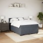 vidaXL Boxspringbett mit Matratze Dunkelgrau 140x190 cm Samt vidaXL Boxspringbett mit Matratze Dunkelgrau 140x190 cm Samt