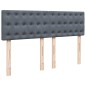 vidaXL Boxspringbett mit Matratze Dunkelgrau 140x190 cm Samt vidaXL Boxspringbett mit Matratze Dunkelgrau 140x190 cm Samt