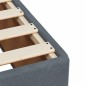 vidaXL Boxspringbett mit Matratze Dunkelgrau 140x190 cm Samt vidaXL Boxspringbett mit Matratze Dunkelgrau 140x190 cm Samt