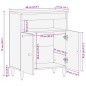 vidaXL Beistellschrank 60x33x75 cm Massivholz Mango vidaXL Beistellschrank 60x33x75 cm Massivholz Mango