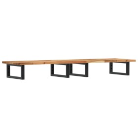 vidaXL Waschbeckenregal Wandmontage Stahl und Akazienholz