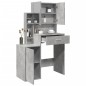 vidaXL Schminktisch mit Schrank Betongrau 80x35x132 cm vidaXL Schminktisch mit Schrank Betongrau 80x35x132 cm