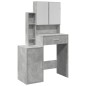 vidaXL Schminktisch mit Schrank Betongrau 80x35x132 cm vidaXL Schminktisch mit Schrank Betongrau 80x35x132 cm