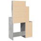 vidaXL Schminktisch mit Schrank Betongrau 80x35x132 cm vidaXL Schminktisch mit Schrank Betongrau 80x35x132 cm