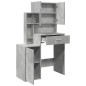 vidaXL Schminktisch mit Schrank Betongrau 80x35x132 cm vidaXL Schminktisch mit Schrank Betongrau 80x35x132 cm