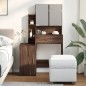 vidaXL Schminktisch mit Schrank Braun Eichen-Optik 80x35x132 cm vidaXL Schminktisch mit Schrank Braun Eichen-Optik 80x35x132 cm