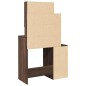 vidaXL Schminktisch mit Schrank Braun Eichen-Optik 80x35x132 cm vidaXL Schminktisch mit Schrank Braun Eichen-Optik 80x35x132 cm