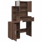 vidaXL Schminktisch mit Schrank Braun Eichen-Optik 80x35x132 cm vidaXL Schminktisch mit Schrank Braun Eichen-Optik 80x35x132 cm