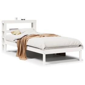 vidaXL Massivholzbett ohne Matratze Weiß 75x190 cm Kiefernholz