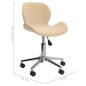 Esszimmerstühle 2 Stk. Drehbar Creme Samt Esszimmerstühle 2 Stk. Drehbar Creme Samt