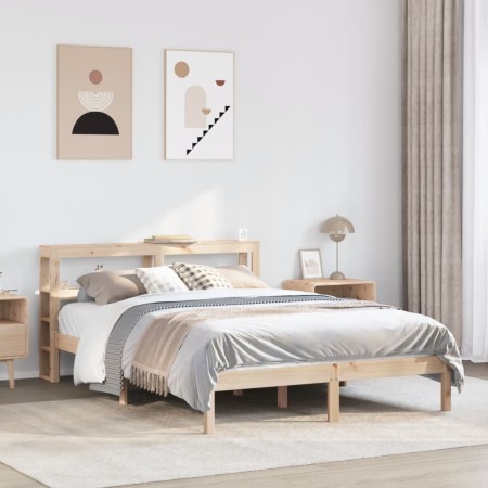 vidaXL Massivholzbett ohne Matratze 160x200 cm Kiefernholz