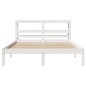 vidaXL Massivholzbett ohne Matratze Weiß 120x190 cm Kiefernholz vidaXL Massivholzbett ohne Matratze Weiß 120x190 cm Kiefernholz