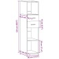 vidaXL Highboard Betongrau 30x42,5x124 cm Holzwerkstoff vidaXL Highboard Betongrau 30x42,5x124 cm Holzwerkstoff