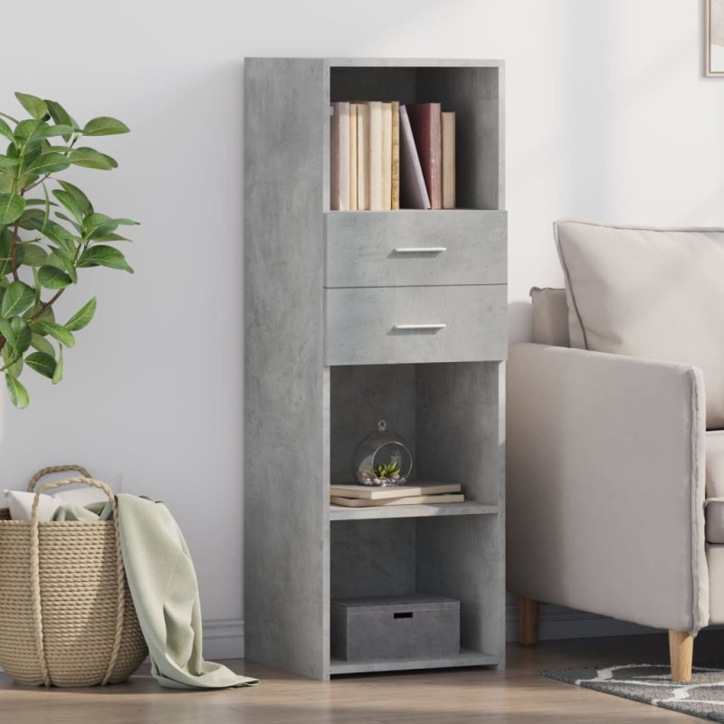 vidaXL Highboard Betongrau 40x42,5x124 cm Holzwerkstoff vidaXL Highboard Betongrau 40x42,5x124 cm Holzwerkstoff