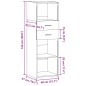 vidaXL Highboard Schwarz 40x42,5x124 cm Holzwerkstoff vidaXL Highboard Schwarz 40x42,5x124 cm Holzwerkstoff