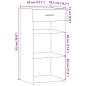vidaXL Sideboard Schwarz 45x42,5x93 cm Holzwerkstoff vidaXL Sideboard Schwarz 45x42,5x93 cm Holzwerkstoff