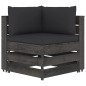 4-tlg. Garten-Lounge-Set mit Kissen Grau Imprägniertes Holz 4-tlg. Garten-Lounge-Set mit Kissen Grau Imprägniertes Holz