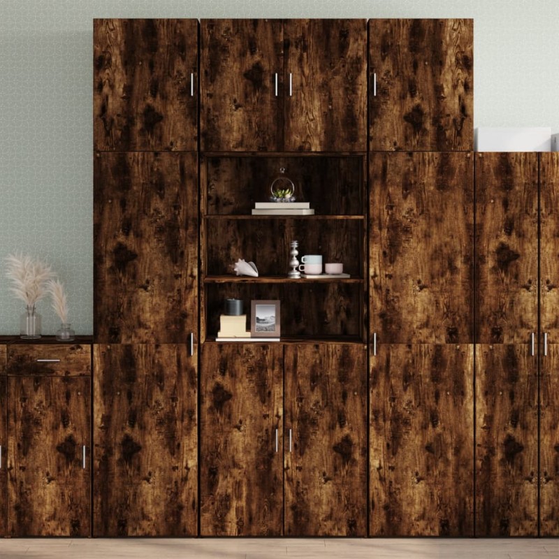vidaXL Highboard Räuchereiche 80x42,5x249 cm Holzwerkstoff vidaXL Highboard Räuchereiche 80x42,5x249 cm Holzwerkstoff