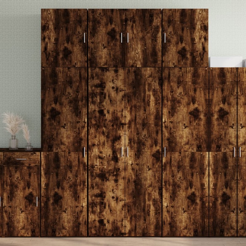 vidaXL Highboard Räuchereiche 80x42,5x249 cm Holzwerkstoff vidaXL Highboard Räuchereiche 80x42,5x249 cm Holzwerkstoff